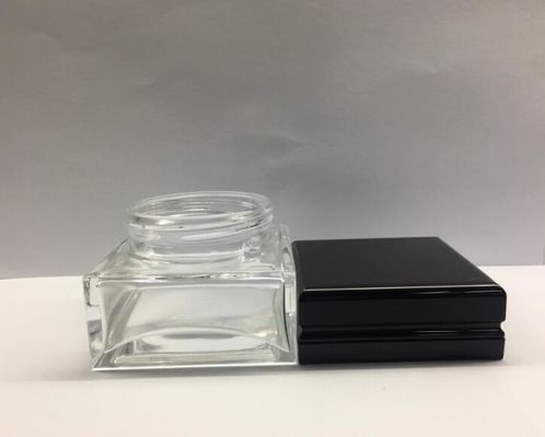 正方形30g 50gのガラス化粧品はSkincareの包装のクリームのびんを震動させる