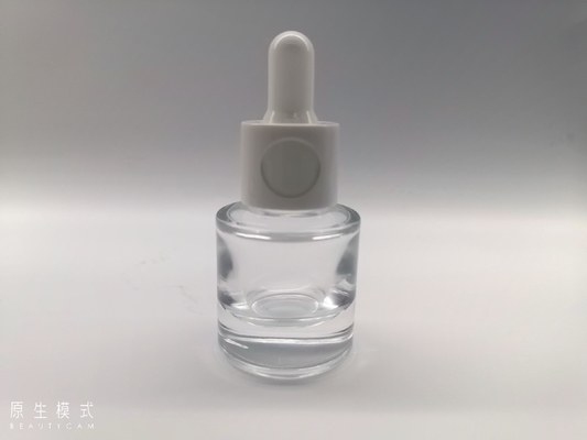 15ml Skincareの血清のためのガラス ボタンの点滴器のびんのシルクスクリーンの印刷のロゴ