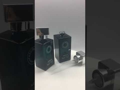 Luxury Glass Perfume Bottle With Square Cap 50ml Rectangle Shape