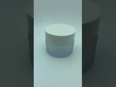 化粧品ジャー 100ml アイスフラワースプレーコーティングジャー、ホワイトキャップ付きクリームジャー、スキンケアパッケージングOEM