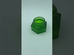 化粧品のボトル 包装 50g 木の仕上げとエメラルドクリームボトル プラスチックキャップクリームボトル