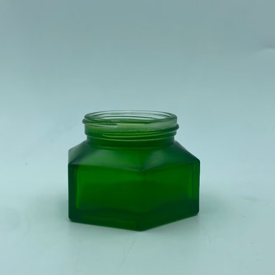 化粧品のボトル 包装 50g 木の仕上げとエメラルドクリームボトル プラスチックキャップクリームボトル