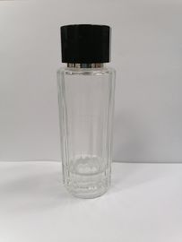 円形の化粧品100mlのガラス香水瓶、スプレーの香水瓶のさまざまな色および印刷