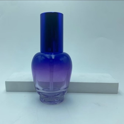 グラスローションボトル 30ml ブルーグラディアント血清ボトル ポンプオイルボトル ポンプボトル 化粧品ボトル OEM