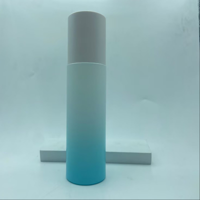 化粧品 包装 皮膚ケア 淡い青色 グラディアント タンナー スクリューキャップ付き ガラスボトル