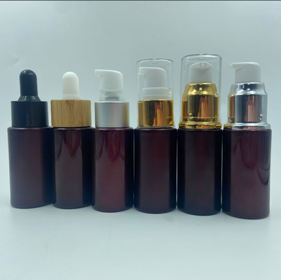 15ml ダークレッド エッセンシャルオイル ボトル ガラスドロッパー ボトル 化粧品 包装 血清オイル オーダーメイド ロゴと塗装 OEM