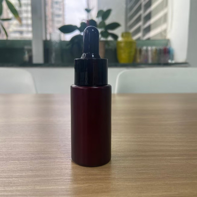 15ml ダークレッド エッセンシャルオイル ボトル ガラスドロッパー ボトル 化粧品 包装 血清オイル オーダーメイド ロゴと塗装 OEM