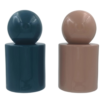 カスタム30ml & 50ml ラグジュアリーガラス香水瓶 ミストまたはセラムポンプガラスボトル 丸型ボールキャップ セラム製品用