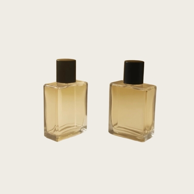 25ml 香水ガラスボトル フラット長方形 OEM プライベートラベル 化粧品パッケージボトル メーカー