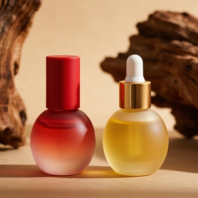 スキンケア用カスタムグラデーション30ml/40ml/50mlセラムボトル - ドロッパー付きエッセンシャルフェイシャルオイルガラスボトル