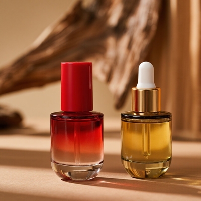 スキンケア用カスタムグラデーション30ml/40ml/50mlセラムボトル - ドロッパー付きエッセンシャルフェイシャルオイルガラスボトル