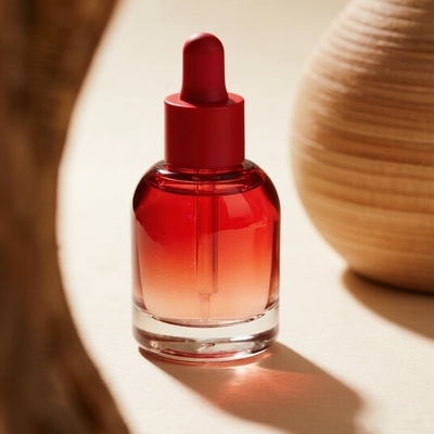 スキンケア用カスタムグラデーション30ml/40ml/50mlセラムボトル - ドロッパー付きエッセンシャルフェイシャルオイルガラスボトル