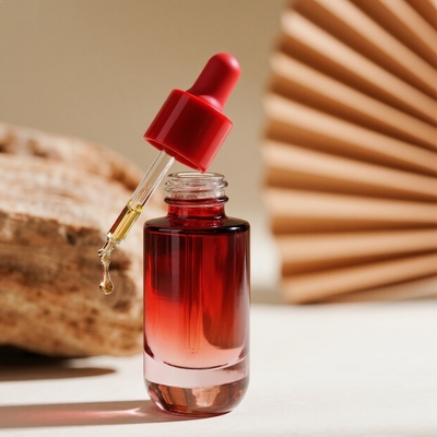 スキンケア用カスタムグラデーション30ml/40ml/50mlセラムボトル - ドロッパー付きエッセンシャルフェイシャルオイルガラスボトル