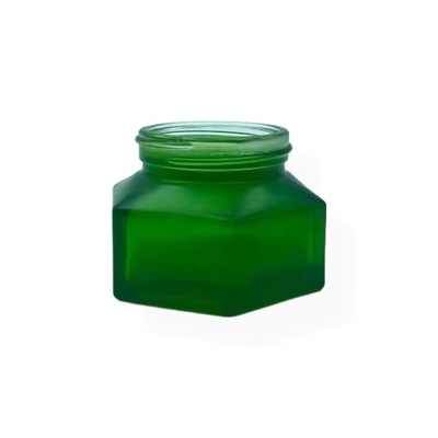 化粧品のボトル 包装 50g 木の仕上げとエメラルドクリームボトル プラスチックキャップクリームボトル