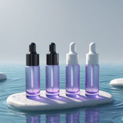 エコフレンドリー 10ml 丸い眼クリームドロッパーボトル - オーダーメイドロゴの眼ケアのためのサンプルエッセンスオイルボトル