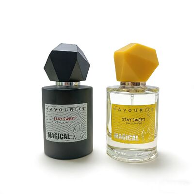 空の50ml&100mlの香水ボトルセット,高級ガラス香水容器とアトマイザースプレーポンプ,マット/光沢のある仕上げ