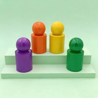 カスタム30ml & 50ml ラグジュアリーガラス香水瓶 ミストまたはセラムポンプガラスボトル 丸型ボールキャップ セラム製品用