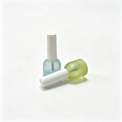 マットガラスネイルポリッシュソリューションボトル（ねじ込みキャップ、ロゴ印刷付き）5ml プロクリアブラシパッケージ