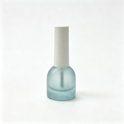 マットガラスネイルポリッシュソリューションボトル（ねじ込みキャップ、ロゴ印刷付き）5ml プロクリアブラシパッケージ