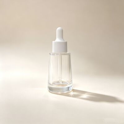 Manufacturer High End Conical Thick Bottom Glass Dropper Bottle 30ml Serum Essence Oil Container Custom Logo Cosmetic Bottle